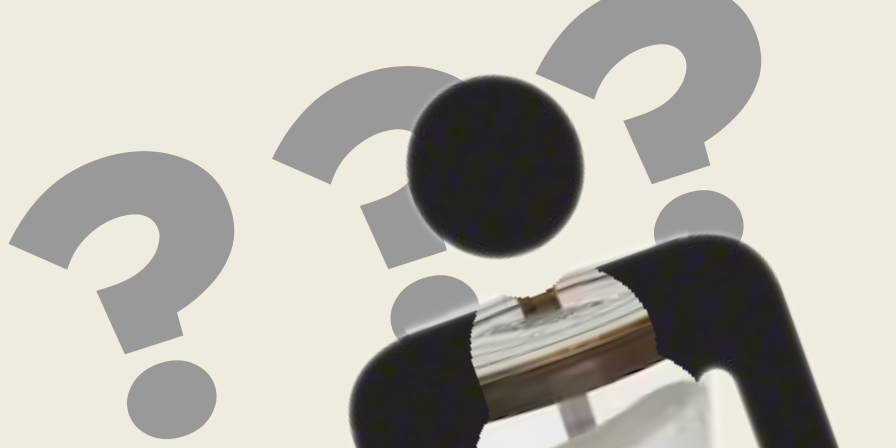 a stick figure of a man, combined with an hour glass, as a 'man-hour', with question marks behind him