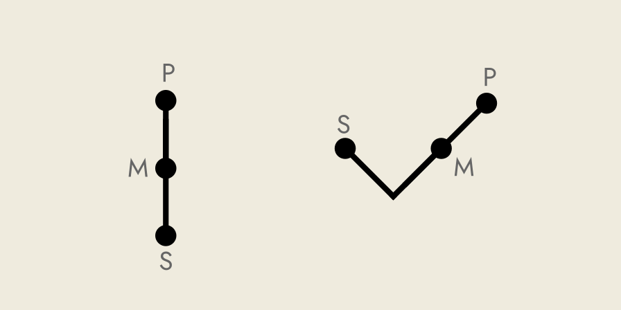 The vertical segment and checkmark