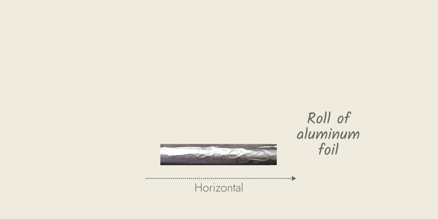 aluminum foil with nothing rolled out