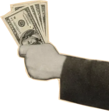 hand offering dollars