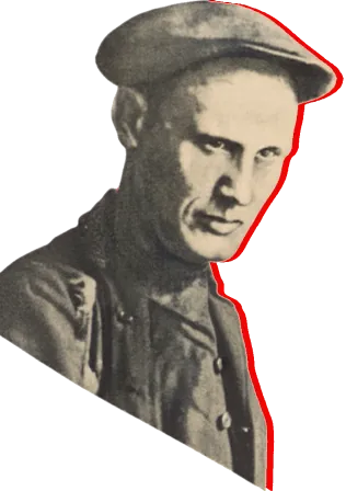 soviet man in cap and jacket